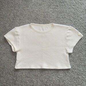 SET Active Lounge Waffle Knit Baby Tee - Blanc S